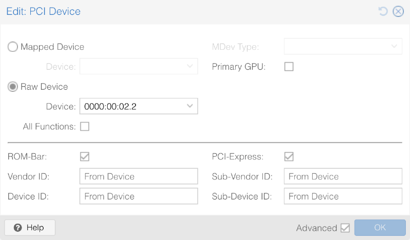 Proxmox PVE VM PCI Device Assignment