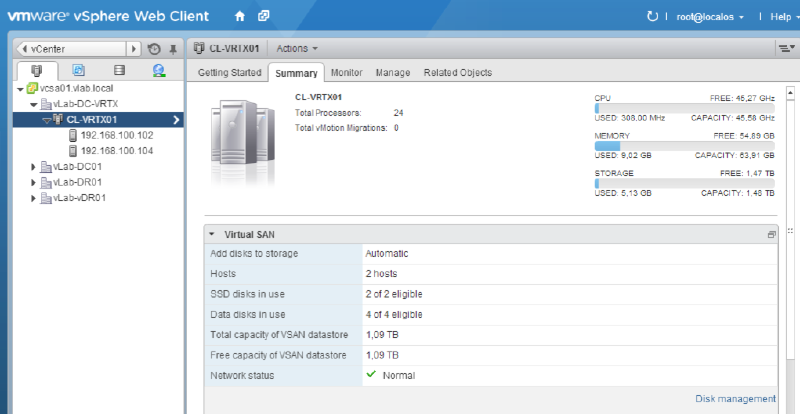VSAN Configured