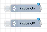Force On and Force Off inject nodes in Node-RED