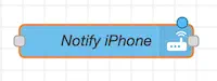 Notify iPhone call service node in Node-RED