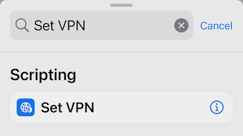 Find the Set VPN option