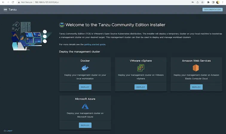 Tanzu Community Edition Installer