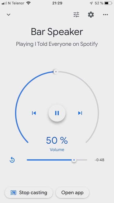 Spotify Connect streaming to Google Home Mini