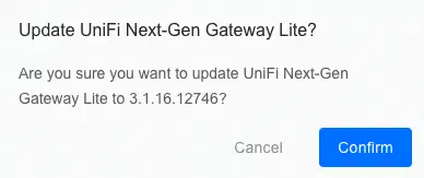 UXG-Lite Update Available