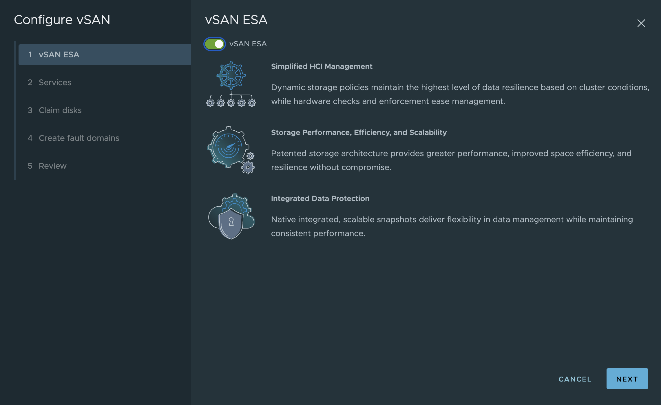 vSAN 8: Enable ESA