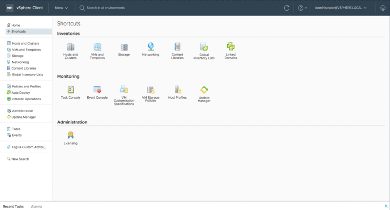 vsphere 6.7u1 — HTML5 Client